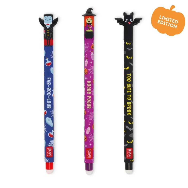 Halloween 2024 - Set di 3 Penne Gel Cancellabili LEGAMI - Erasable Pen VEPSET0008