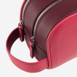 Beauty case da viaggio in pelle Colorful - DUDU | Dudubags - THANI - Rosso Lampone 534-6037-25