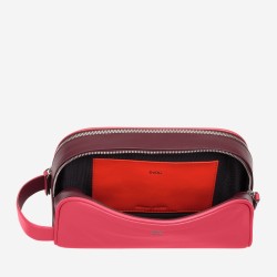 Beauty case da viaggio in pelle Colorful - DUDU | Dudubags - THANI - Rosso Lampone 534-6037-25