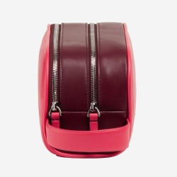 Beauty case da viaggio in pelle Colorful - DUDU | Dudubags - THANI - Rosso Lampone 534-6037-25