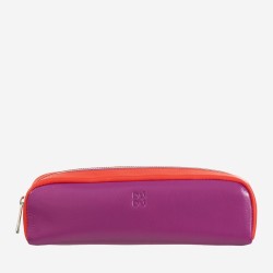Portapenne Thani DuDu® in pelle – Astuccio compatto unisex - Fucsia/rosso - 534-1516-12