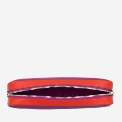 Portapenne Thani DuDu® in pelle – Astuccio compatto unisex - Fucsia/rosso - 534-1516-12