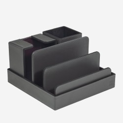 Set da scrivania in pelle Colorful DUDU - Desk set - Antracite - 534-1550-23