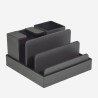 Set da scrivania in pelle Colorful DUDU - Desk set - Antracite - 534-1550-23