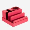 Set da scrivania in pelle Colorful DUDU - Desk set - Rosso Lampone - 534-1550-25