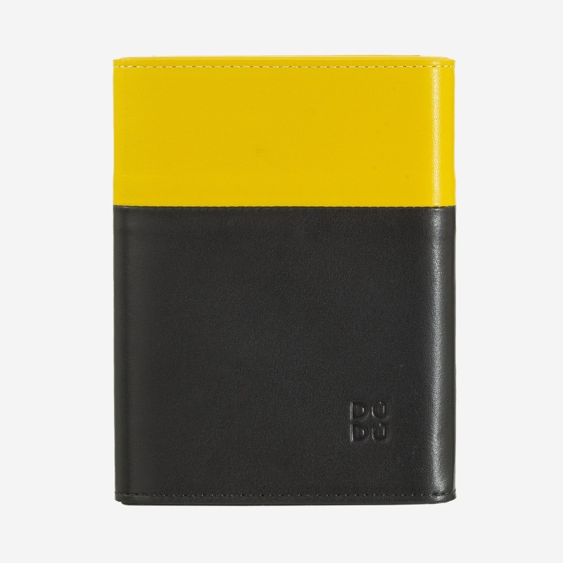 Portapenne da scrivania in pelle design Colorful - Pen Holder DUDU - Nero / giallo - 534-5033-01