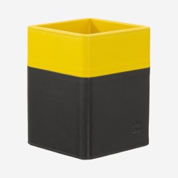 Portapenne da scrivania in pelle design Colorful - Pen Holder DUDU - Nero / giallo - 534-5033-01