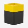 Portapenne da scrivania in pelle design Colorful - Pen Holder DUDU - Nero / giallo - 534-5033-01