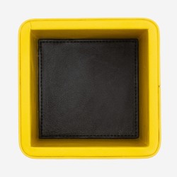 Portapenne da scrivania in pelle design Colorful - Pen Holder DUDU - Nero / giallo - 534-5033-01