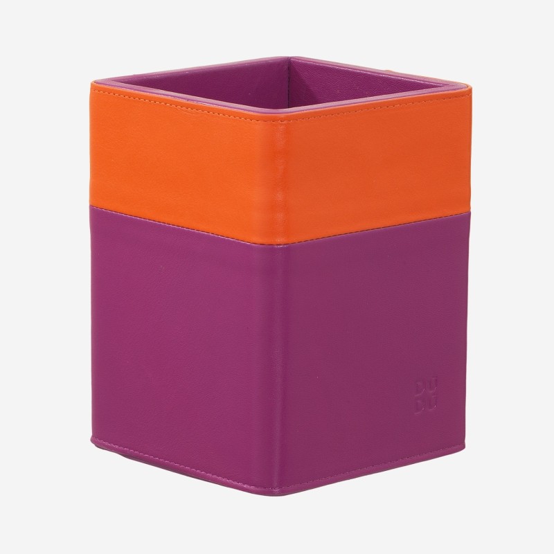 Portapenne da scrivania in pelle design Colorful - Pen Holder DUDU - fucsia - 534-5033-12