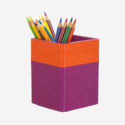 Portapenne da scrivania in pelle design Colorful - Pen Holder DUDU - fucsia - 534-5033-12
