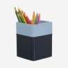 Portapenne da scrivania in pelle design Colorful - Pen Holder DUDU - Blu Navy - 534-5033-07