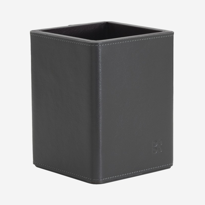 Portapenne da scrivania in pelle design Colorful - Pen Holder DUDU - antracite - 534-5033-23