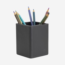 Portapenne da scrivania in pelle design Colorful - Pen Holder DUDU - antracite - 534-5033-23
