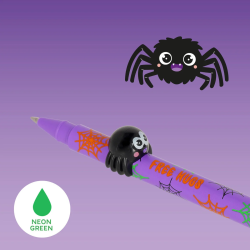 Halloween 2025 Penna Gel con Animaletto Decorativo Spider "Free Hugs" - Lovely Friends