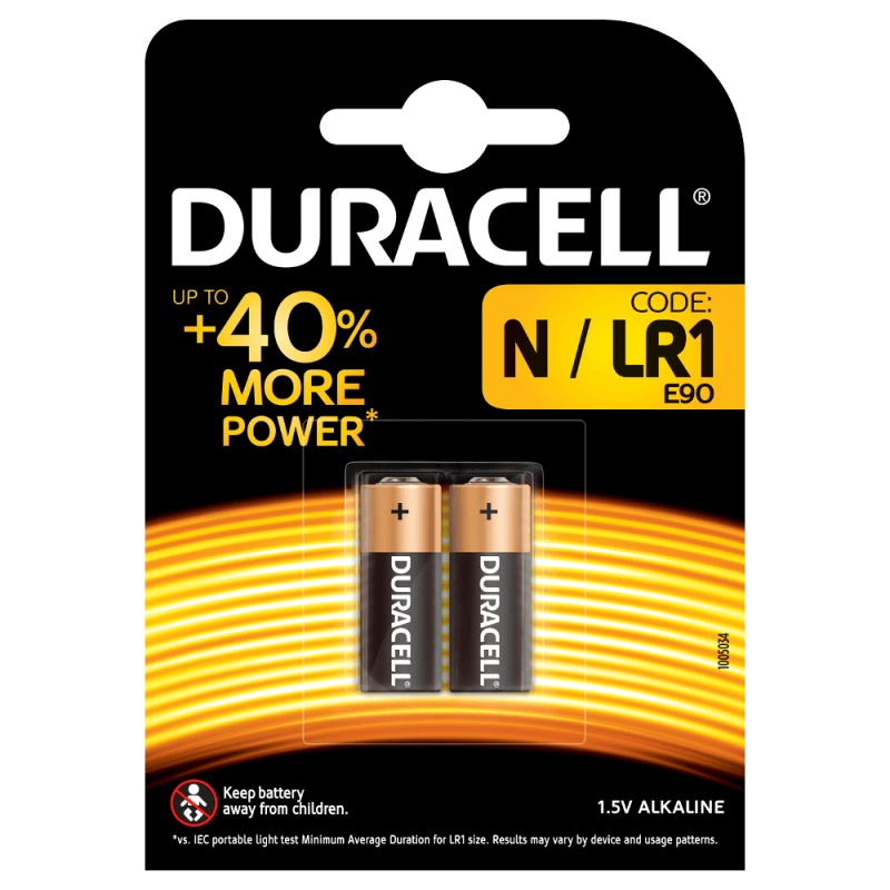 N / LR1 Duracell - confezione da 2 batterie