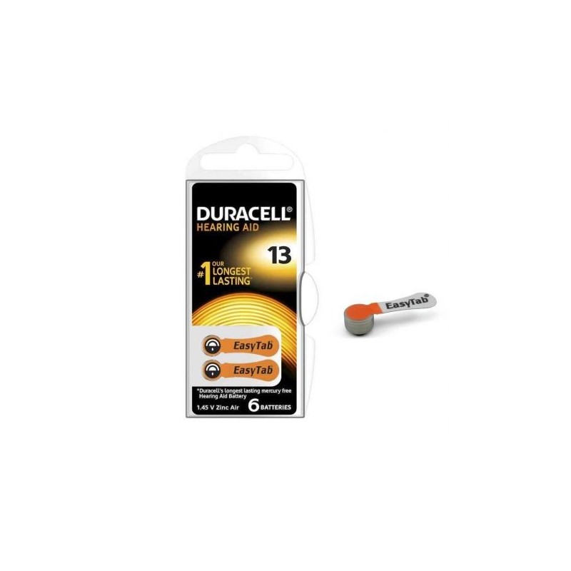 13 Duracell - confezione da 6 batterie