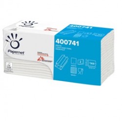40 pezzi - Pacco 144 asciugamani piegati a C Goffrato onda+ Ecolabel Papernet 400741