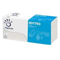 40 pezzi - Pacco 143 asciugamani piegati a Z goffrato onda+ Ecolabel Papernet 401793
