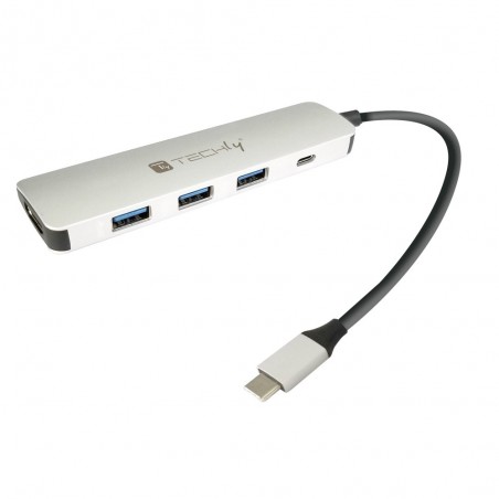 Hub USB-C™ SuperSpeed 4 Porte USB3.0 con PD, Alluminio - IUSB31C-HUB4TLY