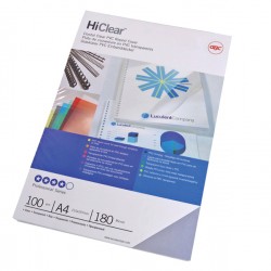 Copertine Hi-Clear - A4 - 180 micron - neutro trasparente - GBC - scatola 100 pezzi - CE011880E